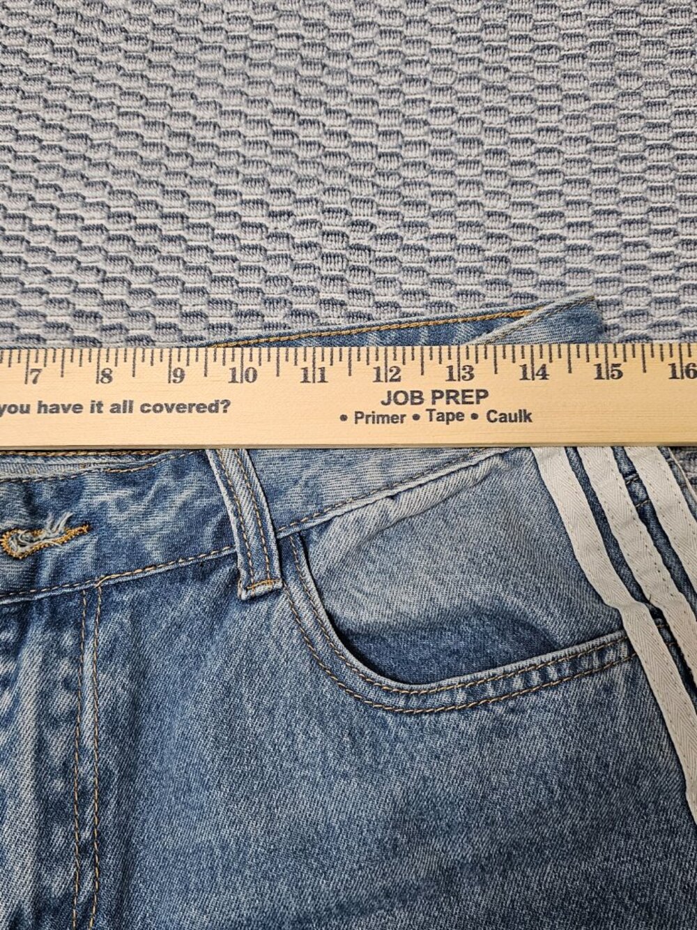 Telepatía Blue Denim Mid-Rise Wide Leg Jeans with Side Stripe Detail - Size 9/29 - Picture 6 of 10